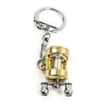 YTQ Creative Miniature Trolling Reel Drum Wheel Shape Key Chain Fishing Wheel Pendant Angler Gift