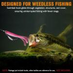 Dovesun 12PCS Weighted Swimbait Hooks for Bass