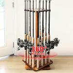 360° Rotating Fishing Rod Holder - 16 Rod Rack