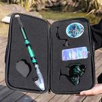 Sougayilang Fishing Rod and Reel Combos - Carbon Fiber Telescopic Fishing Pole - Spinning Reel 12 +1 BB with Carrying Case for Saltwater and Freshwater Fishing Gear Kit(Green 5.91ft-2000)
