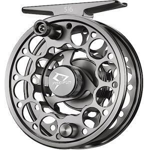 Piscifun Sword Fly Fishing Reel, CNC-Machined Aluminum Alloy Fly Reel, Light Weight and Corrosion Resistance Design 3/4wt Space Gray