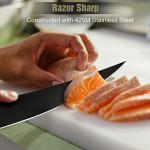 Swiss+Tech 6" Fillet Knife for Fish, Fishing Knife for Filleting and Boning, with Floating Foam Handle&Protective Sheath