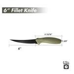 Swiss+Tech 6" Fillet Knife for Fish, Fishing Knife for Filleting and Boning, with Floating Foam Handle&Protective Sheath