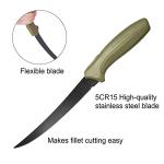 Swiss+Tech 6" Fillet Knife for Fish, Fishing Knife for Filleting and Boning, with Floating Foam Handle&Protective Sheath
