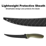 Swiss+Tech 6" Fillet Knife for Fish, Fishing Knife for Filleting and Boning, with Floating Foam Handle&Protective Sheath