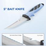 Calamus SwiftGlide Fillet Knife Kit Combo, Fishing Bait Knife and Filet Knives, G4116 German Stainless-steel Blades, Non-slip Handle, Fish Scaler, Non-slip Grip Gloves, Sharpening Rod, Storage Bag