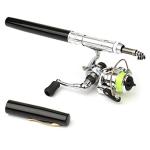 Lixada Pen Premium Mini Pocket Collapsible Fishing Pole Kit Telescopic Fishing Rod + Spinning Reel Combo Kit 1M / 1.4M / 1.8M / 2.1M