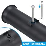 PATIKIL Fishing Pole Holder for Boat, 4 Pack Plastic Boat Pole Bracket Fishing Tube Rod Holder Racks Side/Wall Mounted with Screws for Boat Kayak Truck, Black