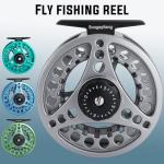 Sougayilang Fly Fishing Reel, Die Cast Aluminum Fly Reel, 5/6, 7/8, Weight Saltwater Fly Reels-Silver #5