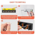 Fishing Rod Holder for Garage Wall, Vertical Fishing Pole Rack with TPE Soft Pads Each Holds Up to 5 Rods 0.1"-0.75" – Wall Mounted Fishing Rod Storage Organizer,Gifts for Men – 2 PACK (Holds 10 Rods)
