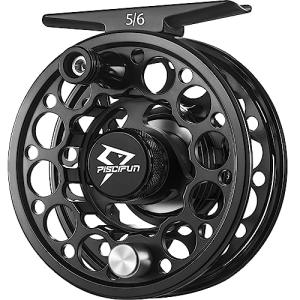 Piscifun Sword Fly Fishing Reels with CNC-machined Aluminum Alloy Body Fly Reel 3/4wt (Black)