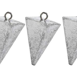 Dr.Fish 5 Pack Pyramid Sinkers Saltwater Lead Fishing Weight 1oz-32oz/2LB Triangle Surf Fishing Bank River Catfishing Pompano 1oz