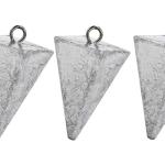 Dr.Fish 5 Pack Pyramid Sinkers Saltwater Lead Fishing Weight 1oz-32oz/2LB Triangle Surf Fishing Bank River Catfishing Pompano 1oz