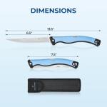 Calamus Folding Fillet Knife, Fishing Knife, G4116 German Stainless-Steel, Ultra-Sharp, Flexible & Corrosion-Resistant Blade, Non-Slip Handle, Lockback Design, Fishing Gear, Fishing Gifts for Men