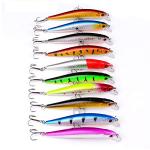 OriGlam 10pcs Fishing Lures - Life-Like Swimbait, Minnow Hard Lure Bass Trout Baits Kit, Topwater Hard Baits Crankbait Swimbait for Saltwater Freshwater