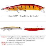 OriGlam 10pcs Fishing Lures - Life-Like Swimbait, Minnow Hard Lure Bass Trout Baits Kit, Topwater Hard Baits Crankbait Swimbait for Saltwater Freshwater