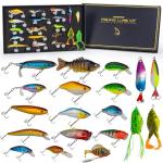 THKFISH Fishing Bass Lures Gift Kit Tackle Box Freshwater Catch All Fishing Kit for Bass, Trout, Crappie, Bluegill, Perch, Sunfish, Catfish, Perfect Fishing Lures Set for Men, Teens, Adults