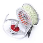 M MAXIMUMCATCH Maxcatch ECO Pre-Loaded Fly Fishing Reel Aluminum Body with Fly Line, Backing, Leader(3/4wt 5/6wt 7/8wt) (Silver ECO Reel with Line, 3/4 wt)