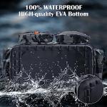 Goture Large Tackle Bag,Store Up to 8PCS 3700 Plus 4PCS 3600 Tackle Trays(Not Included),Water Resistant Saltwater Gear Storage Big Fishing Bag with EVA Bottom,Gifts for Men(21.65"x11.8"x15.16")-Camo