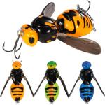 FONMANG Fishing Lures, 3-Piece Topwater Lures for Bass, Walleye, and Pike, 2025 New Wasp-Style Top Water Crawler for Freshwater & Saltwater Fishing, 2.6in, 15g