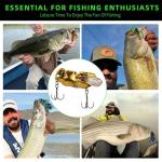 FONMANG Fishing Lures, 3-Piece Topwater Lures for Bass, Walleye, and Pike, 2025 New Wasp-Style Top Water Crawler for Freshwater & Saltwater Fishing, 2.6in, 15g