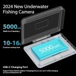 FourQ Underwater Fishing Camera,Fishing Camera Ice vexilar Fish find 4.3inch Hd LCD Display Underwater W/ 5000mah Li-Battery,65ft Cable and 12pcs Ir Lights for Boat Lake Kayak Ice Fishing (65FT)