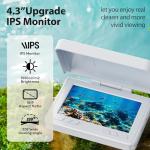 FourQ Underwater Fishing Camera,Fishing Camera Ice vexilar Fish find 4.3inch Hd LCD Display Underwater W/ 5000mah Li-Battery,65ft Cable and 12pcs Ir Lights for Boat Lake Kayak Ice Fishing (65FT)