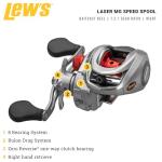 Lew's Laser MG Speed Spool SLP Baitcast Fishing Reel, Graphite Frame, Premium 8 Stainless Steel Ball Bearings