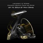 KastKing Valiant Eagle Spinning Reels, Black Gold Fishing Reel, Size 4000