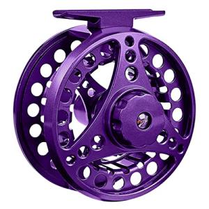 FANGBLUE Fly Fishing Reel Aluminum Alloy 5/6 WT Large Arbor 2+1BB Interchangeable for Saltwater and Freshwater Fly Wheel 5/6 WT (Purple)