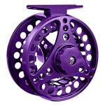 FANGBLUE Fly Fishing Reel Aluminum Alloy 5/6 WT Large Arbor 2+1BB Interchangeable for Saltwater and Freshwater Fly Wheel 5/6 WT (Purple)