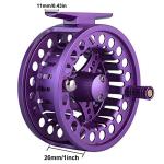 FANGBLUE Fly Fishing Reel Aluminum Alloy 5/6 WT Large Arbor 2+1BB Interchangeable for Saltwater and Freshwater Fly Wheel 5/6 WT (Purple)