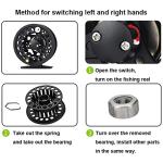 FANGBLUE Fly Fishing Reel Aluminum Alloy 5/6 WT Large Arbor 2+1BB Interchangeable for Saltwater and Freshwater Fly Wheel 5/6 WT (Purple)