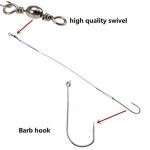 20pcs/Pack Fishing Hook Rigs Nylon-Coated Fishing Line Leader with Stainless Steel Fishing Hook