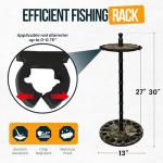 Rush Creek Creations 16-Rod Round Fishing Rod Holder for Garage, 360° Access Fishing Pole Holder for Fishing Rods, Reels, and Gear, Securely Holds 16 Rods, Camouflage