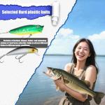 EXAURAFELIS Fishing Gear FishingLures Tackle Box 84PCS Bass Kit Animated Lure,Crankbaits Spinnerbaits,Soft Plastic Worms Topwater Lures Hooks Saltwater Freshwater Bass Trout Salmon