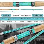 Sougayilang Fishing Rods Ultra Light Rods 2 Pieces Cork Handle Spinning &Baitcasting Rod for Trout Crappie -5'6"-Spinning