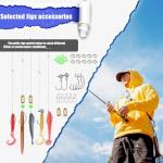 EXAURAFELIS Fishing Gear FishingLures Tackle Box 84PCS Bass Kit Animated Lure,Crankbaits Spinnerbaits,Soft Plastic Worms Topwater Lures Hooks Saltwater Freshwater Bass Trout Salmon