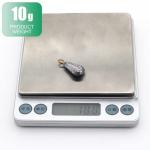 FishingPepo 10pcs Fishing No-Roll Sinker Fishing Lead Weights Fishing Sinker Weights Assorted 10g 30g 50g Olive Heart Bass Casting for Catfish Rig, Surf Fishing 10G