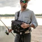 Piscifun Fishing Tackle Backpack with Rod & Gear Holder, Lightweight Outdoor Water-Resistant Fishing Shoulder Storage Bag, Black