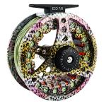 M MAXIMUMCATCH Maxcatch ECO Fly Reel Large Arbor with Diecast Aluminum Body Fly Fishing Reel(3/4wt 5/6wt 7/8wt) (Reel with Line Rainbow Trout, 3/4 Weight)