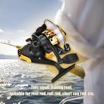 Joyzan Fishing Reel, Spinning Baitcaster Reels Line 3 Bearings Smooth Wire Powerful Cold Water Trolling Baitcasting Gear Freshwater Saltwater Ice Summer Boat Rock Inshore Surf Raft Short Sea Rods