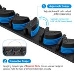 PLUSINNO 2 pack Vertical Fishing Rod rack, Wall Mounted Fishing Rod holder, 2 Packs Fishing Pole Holders Hold Up to 18 Rods or Combos, Fishing rod holders for garage, Fits Most Rods of Diameter 3-18mm