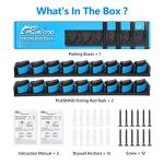 PLUSINNO 2 pack Vertical Fishing Rod rack, Wall Mounted Fishing Rod holder, 2 Packs Fishing Pole Holders Hold Up to 18 Rods or Combos, Fishing rod holders for garage, Fits Most Rods of Diameter 3-18mm