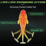 Gotour Weedless Soft Fishing Lures for Freshwater and Saltwater, Premium Pre-Rigged Jig Head Paddle Tail Swimbaits for Bass Fishing，Jigs Fishing Bait for Crappie Trout Walleye, Amazing Fishing Gifts