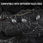 Dr.Fish Egg Sinker Lead Fishing Weights Oval Shaped Catfishing Weights Bank River Freshwater Saltwater Fishing Bass Casting 2oz 10 Pack