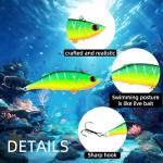 41Pcs Fishing Lures and Baits Kit for Bass Trout Walleye Salmon- Hard Soft Plastic Minnow Popper Crank Baits with Fishing Hooks, Saltwater Freshwater Tackle Gift Box(Business Style)