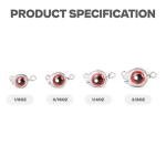 15-Sets Detachable Fish Head Swimbait Jig Heads - Weedless EWG Hooks Kit for Fishing (15 Fish Eye Weights + 15 Hooks)