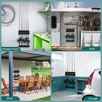 Topline Tackle 2 Set Vertical Fishing Rod Holders for Garage, Wall Mounted Fishing Pole Holders, Fishing Rod Rack for Storage 12 Rods