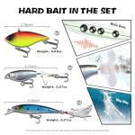 73 Pcs Professional Fishing Tackle Box, All-in-One Lures Kit with Crankbaits, Spinner Baits, Swim Baits & VIB, Ready for Pike Trout Walleye in Freshwater, Ultimate Fishing Gifts for Men, THOUISLAND